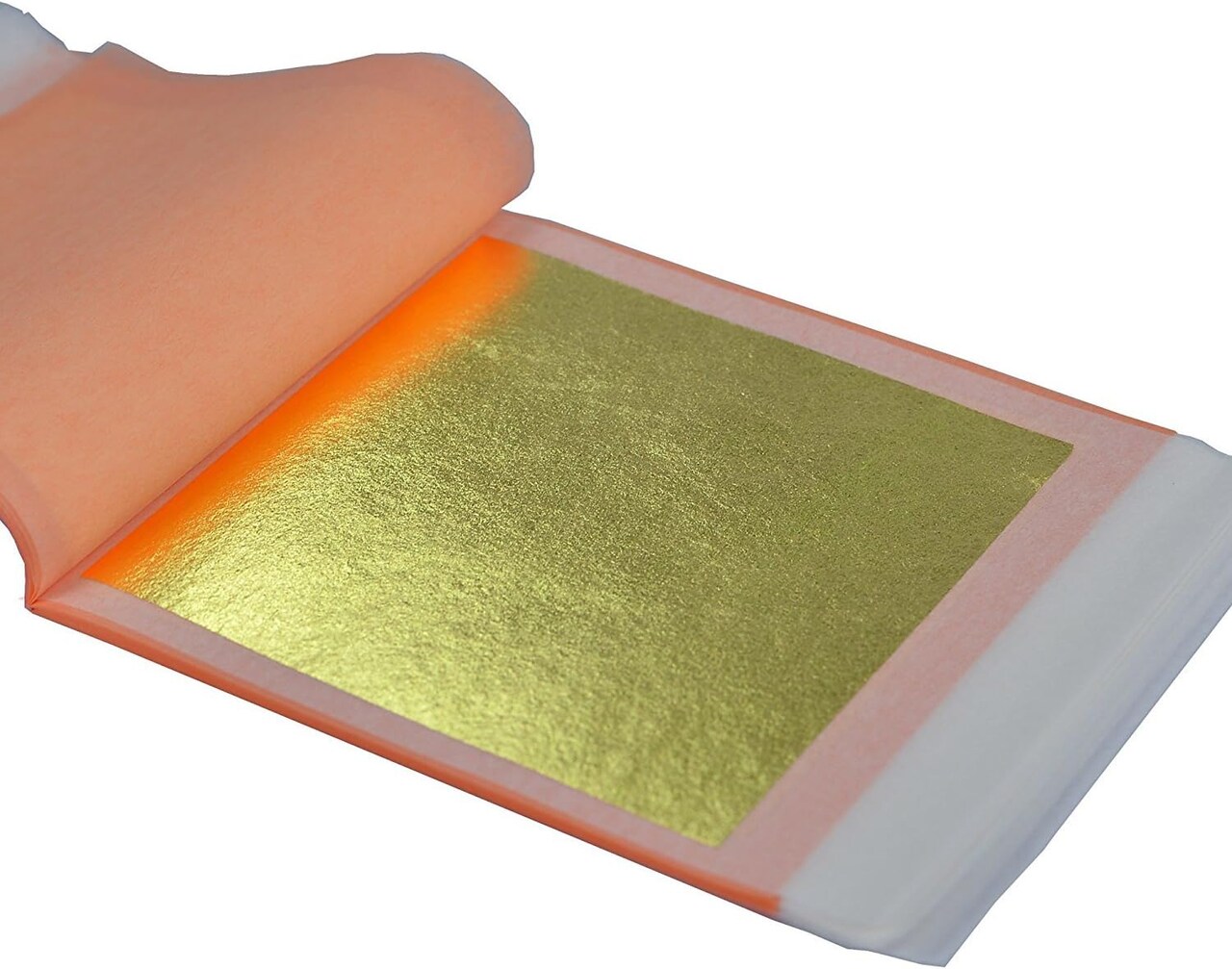 24k Gold Leaf - Real Gold Leaf Sheets 3.1 inches - 25 Sheets Booklet Gold Leaf Sheets for Art - Transfer Patent Gold-Leaf